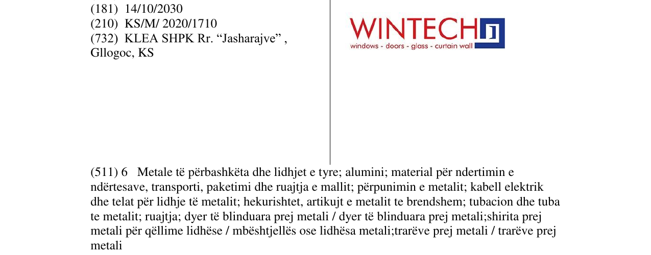 Zëri i markës wintech në buletin