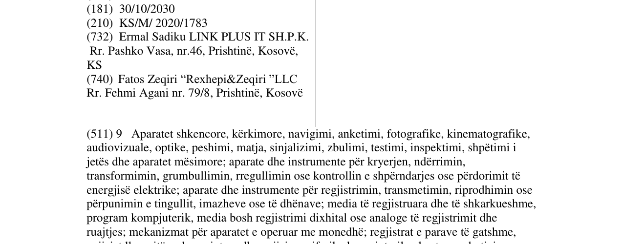 Zëri i markës LINK PLUS në buletin