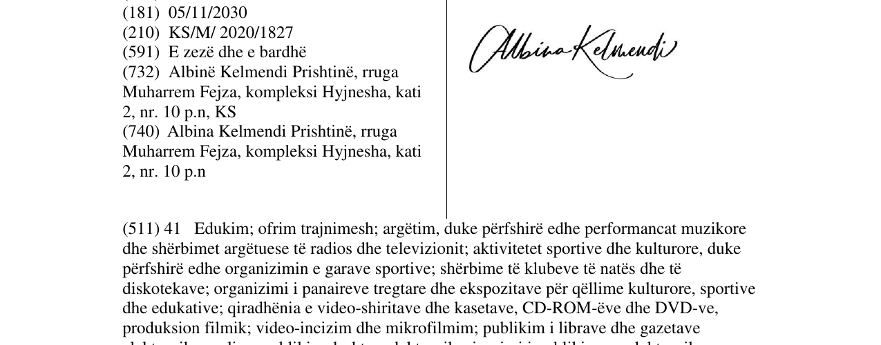 Zëri i markës AlbinaKelmendi në buletin