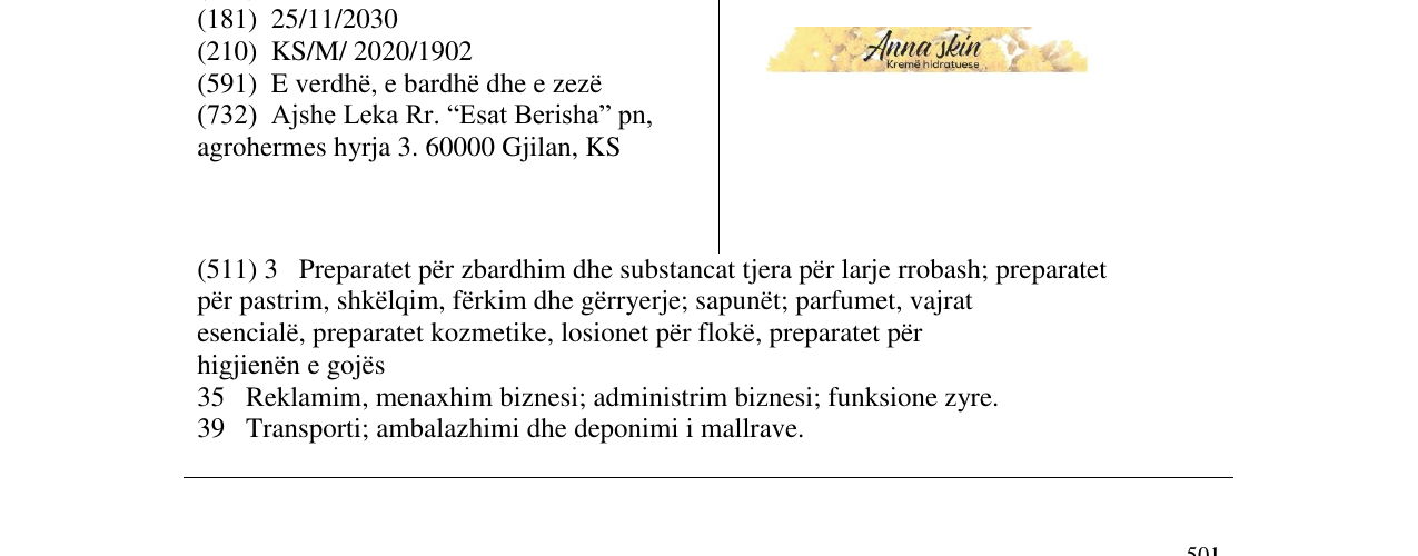 Zëri i markës anna skin në buletin