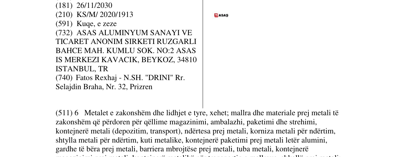 Zëri i markës ASAS në buletin