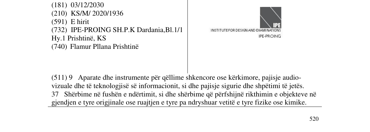Zëri i markës IPE në buletin