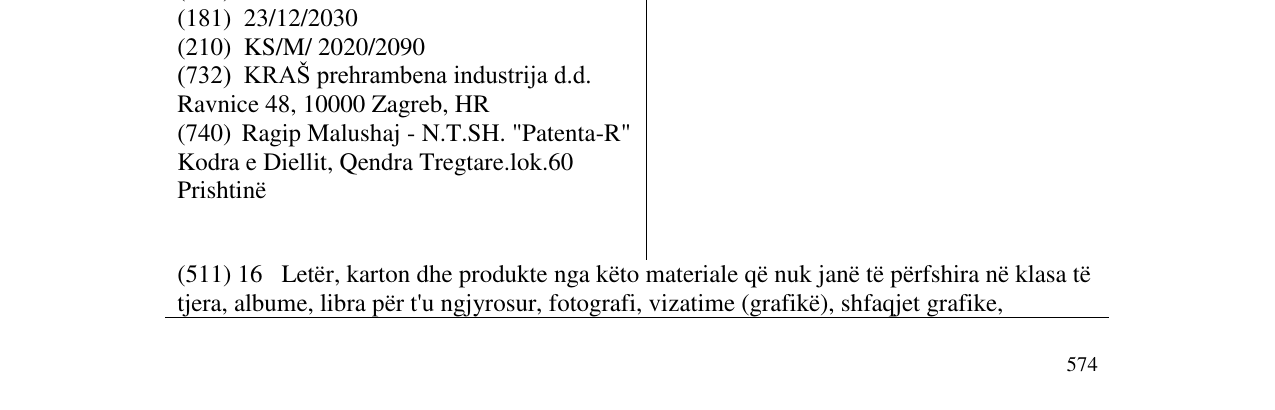 Zëri i markës BILO KUDA KIKI SVUDA në buletin