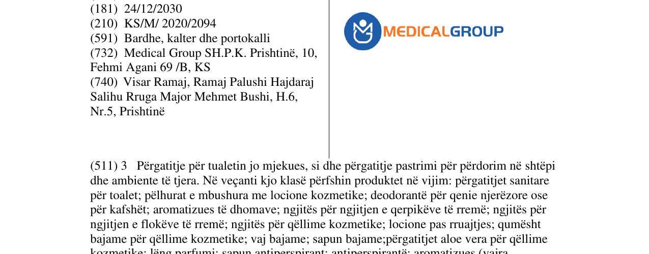 Zëri i markës MEDICAL GROUP në buletin