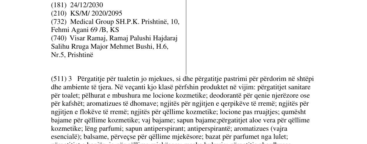 Zëri i markës MEDICAL GROUP në buletin