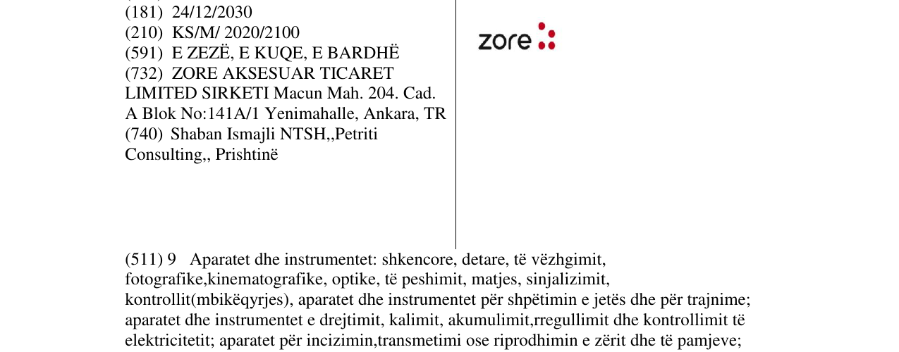 Zëri i markës zore në buletin