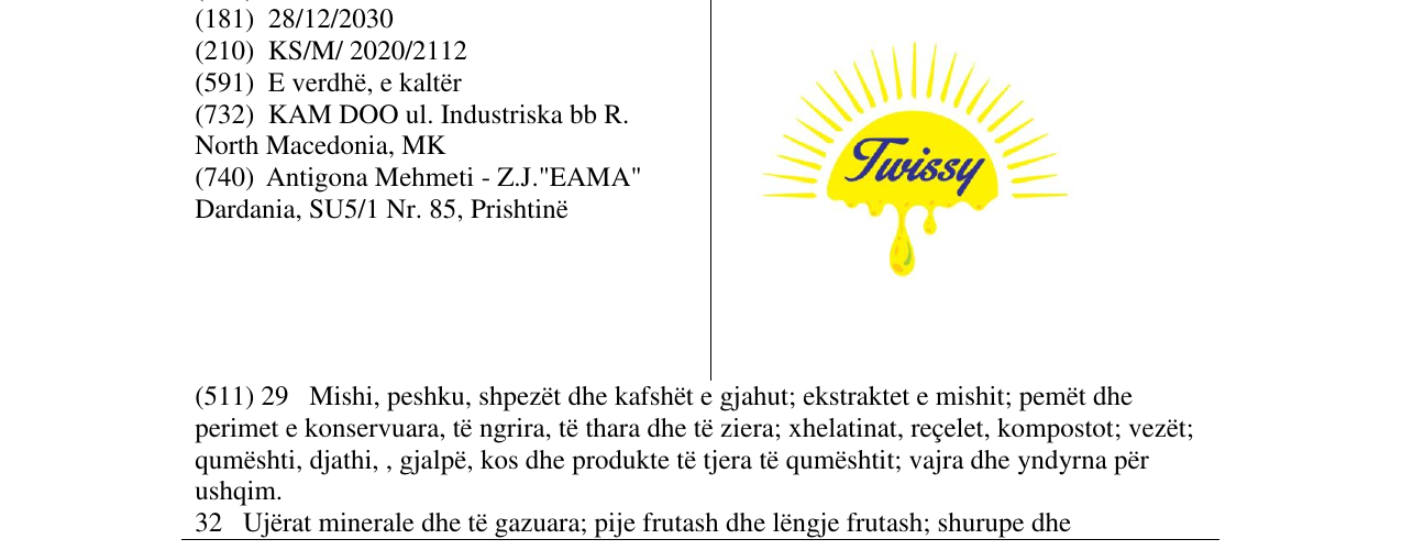 Zëri i markës twissy në buletin