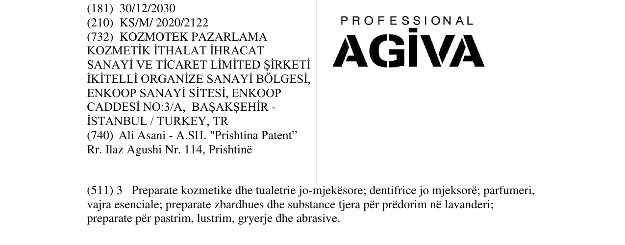 Zëri i markës agiva në buletin