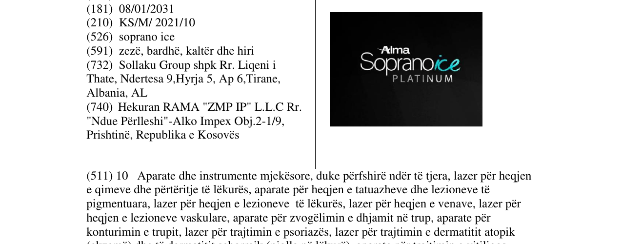 Zëri i markës soprano ice në buletin