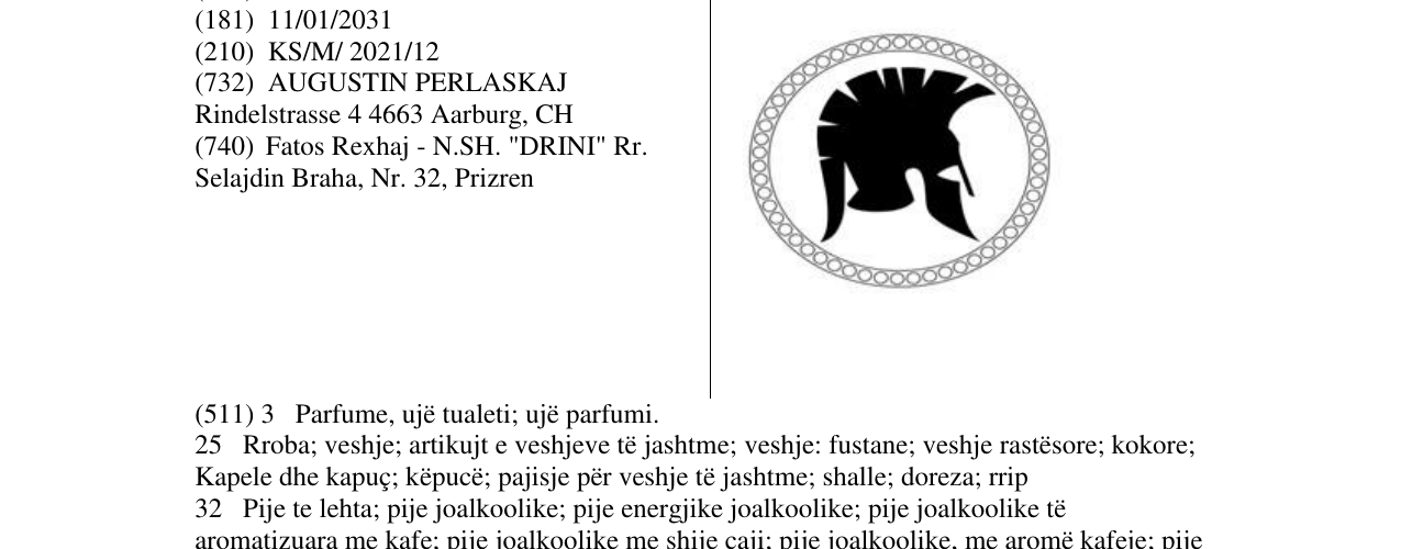 Zëri i markës HELM IN SCHWARZ në buletin