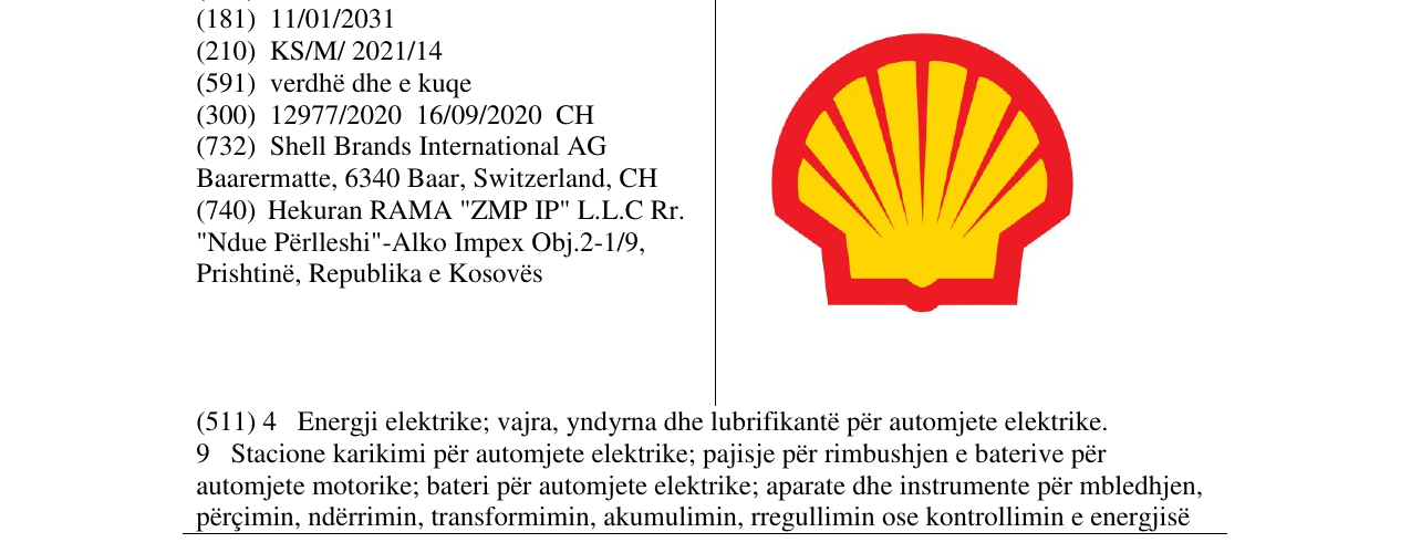 Zëri i markës shell në buletin