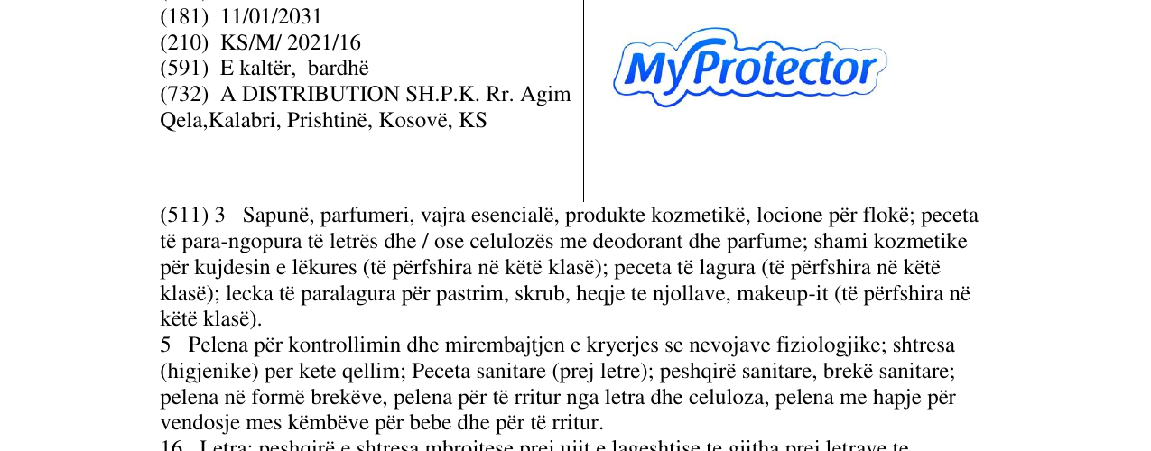 Zëri i markës my protector në buletin