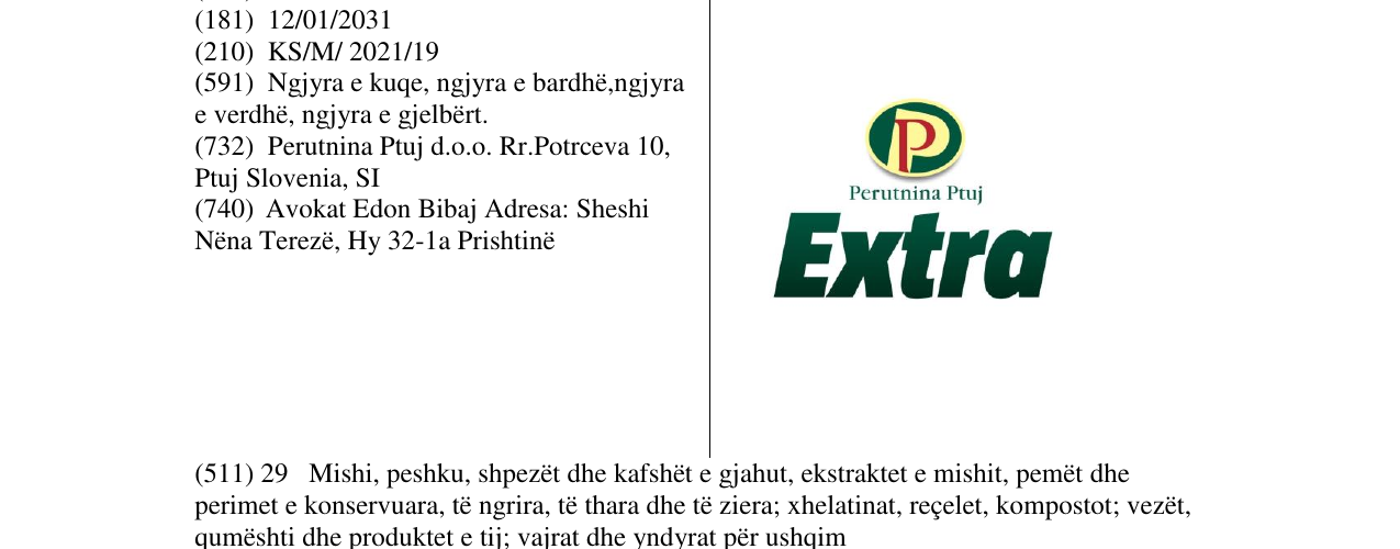 Zëri i markës EXTRA në buletin