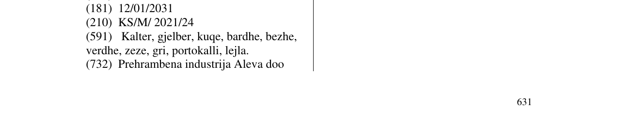 Zëri i markës KULINAT në buletin