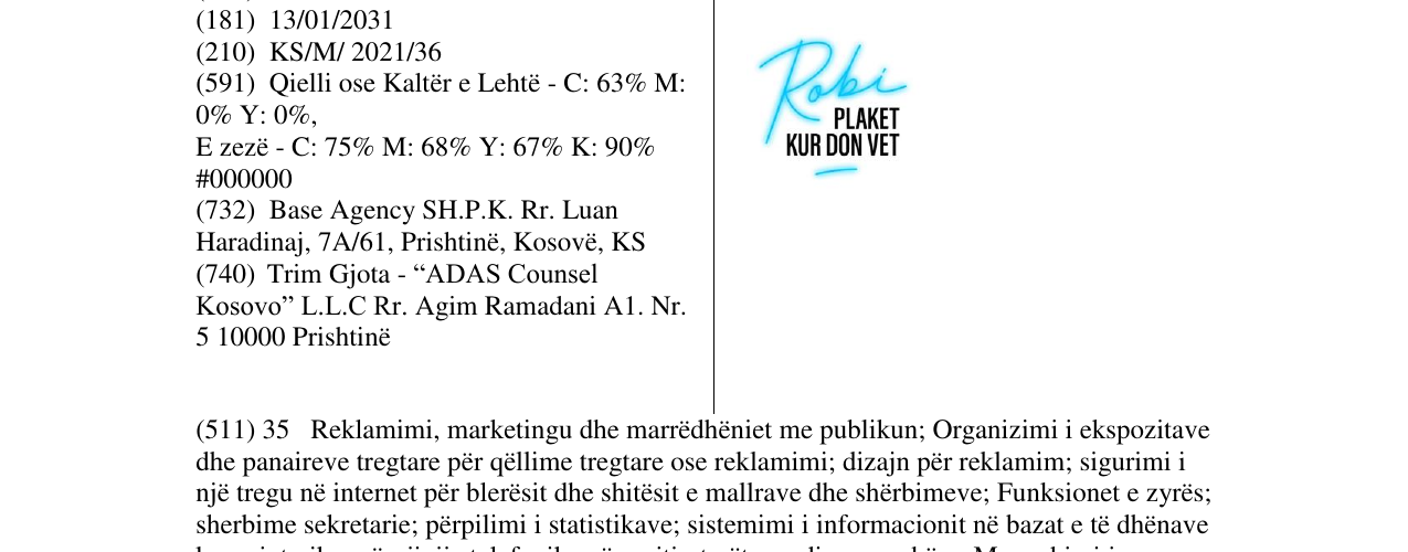 Zëri i markës Robi Plaket kur don vet në buletin