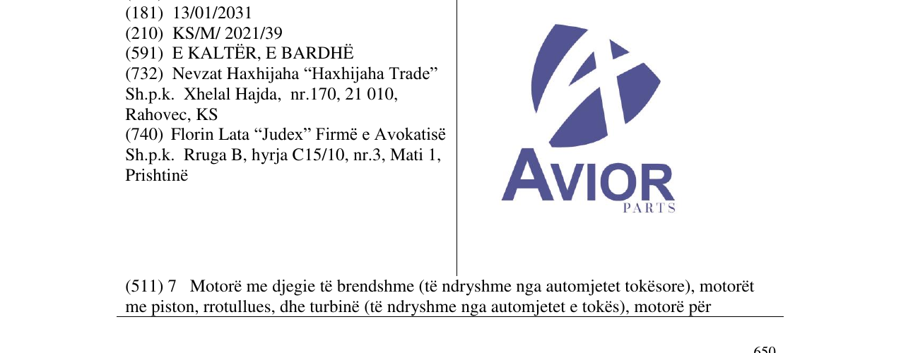 Zëri i markës Markë figurative në buletin