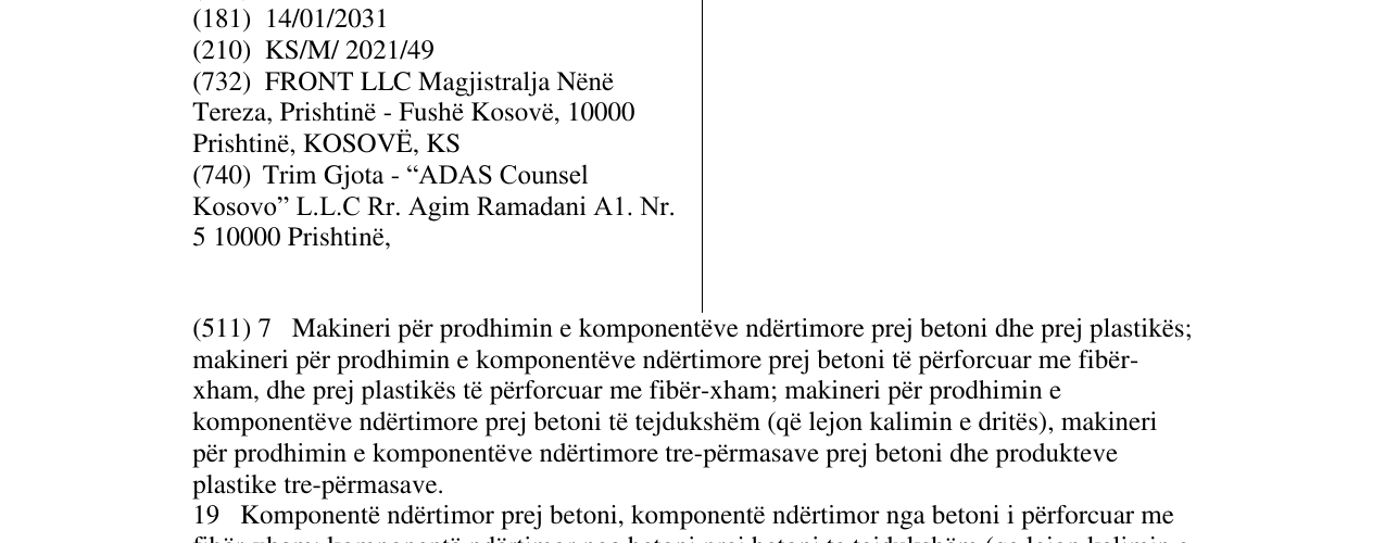 Zëri i markës TORUS në buletin