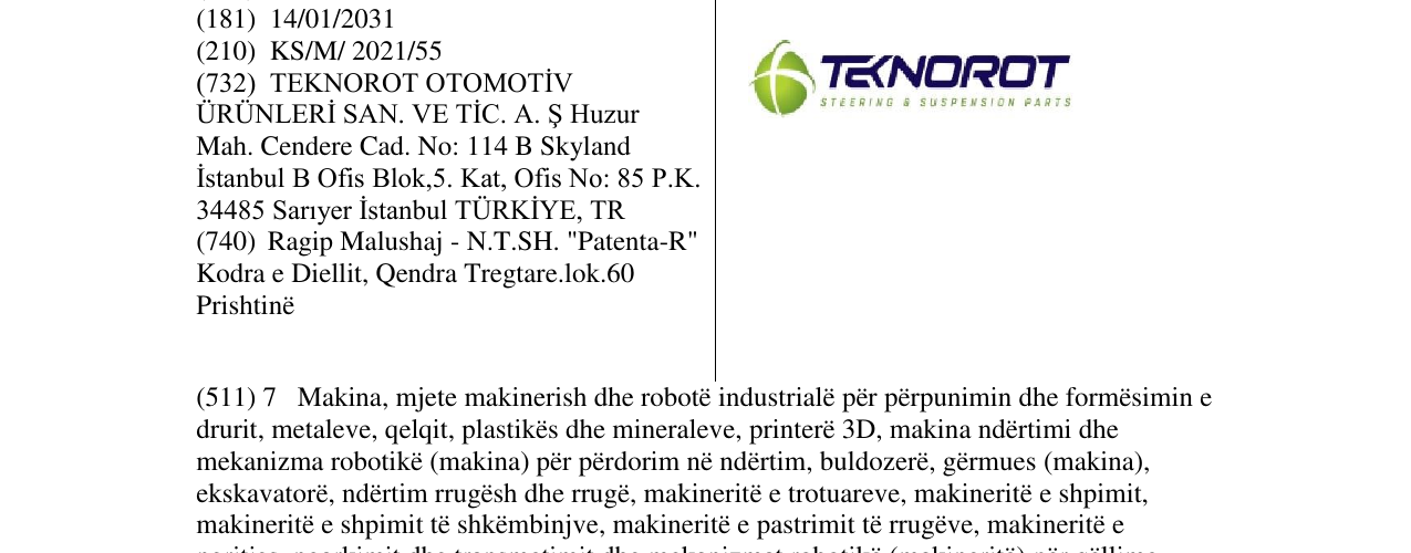Zëri i markës tTeknorot në buletin
