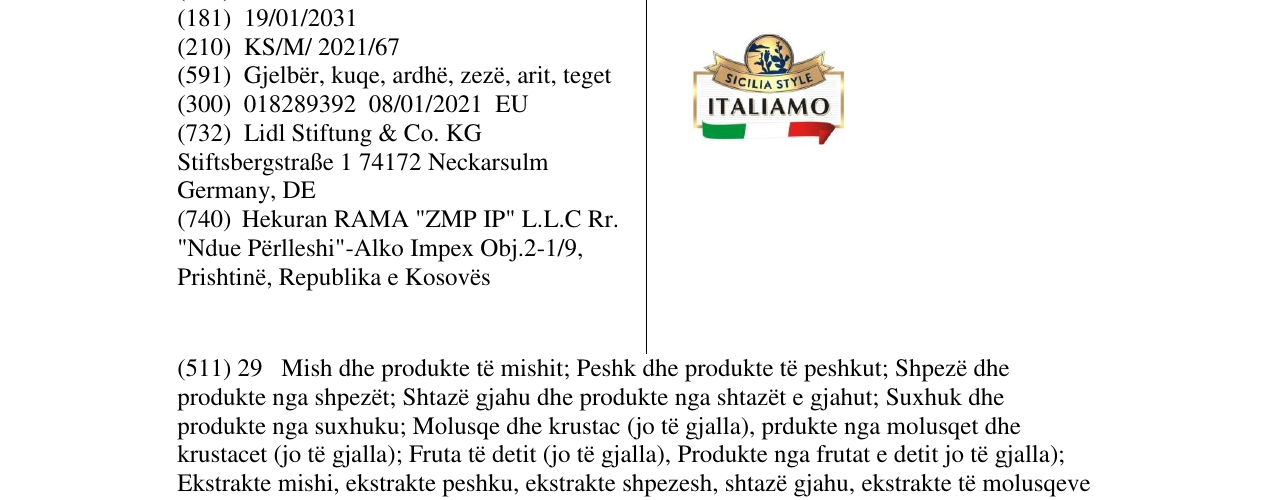 Zëri i markës italiamo në buletin