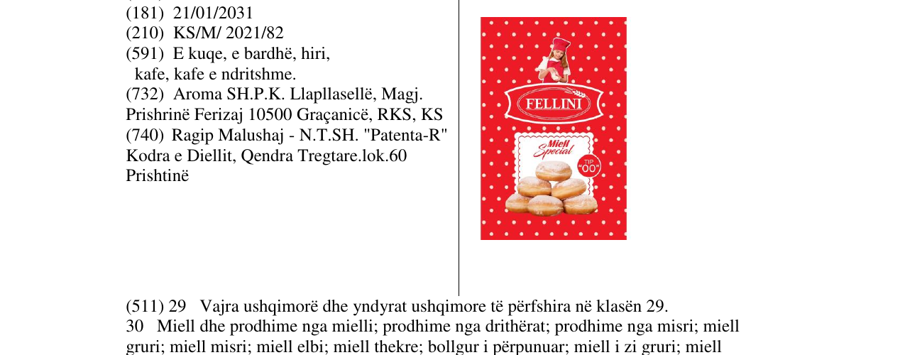 Zëri i markës fellini në buletin