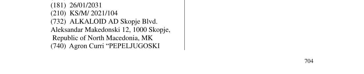 Zëri i markës RUFIXALO në buletin