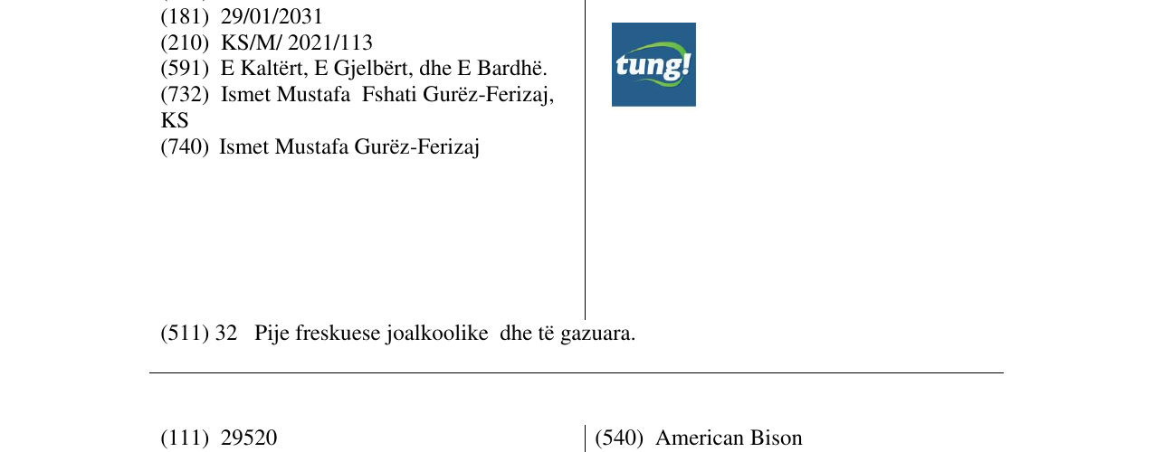 Zëri i markës tung në buletin