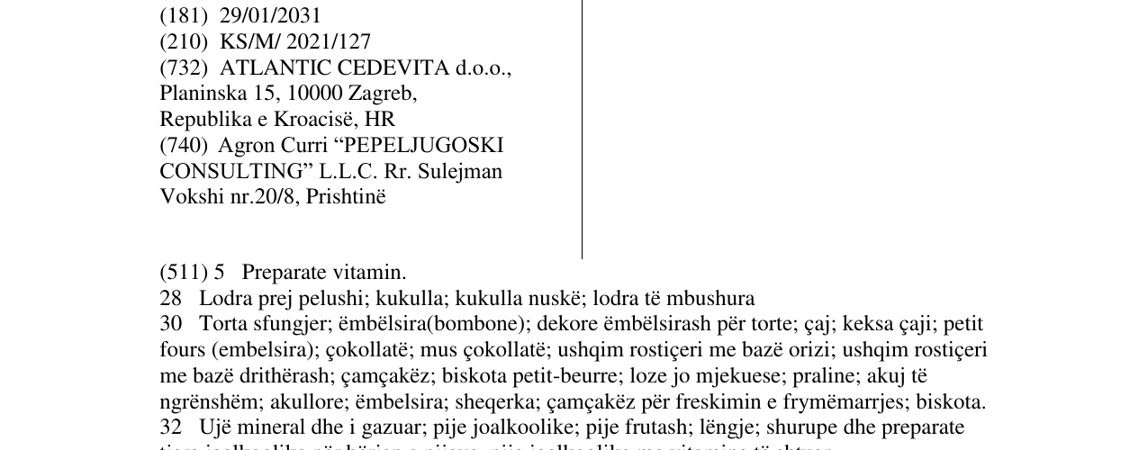 Zëri i markës PUCI në buletin