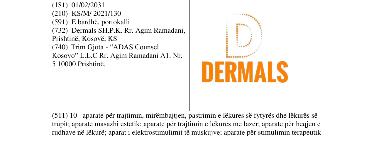 Zëri i markës dermals në buletin
