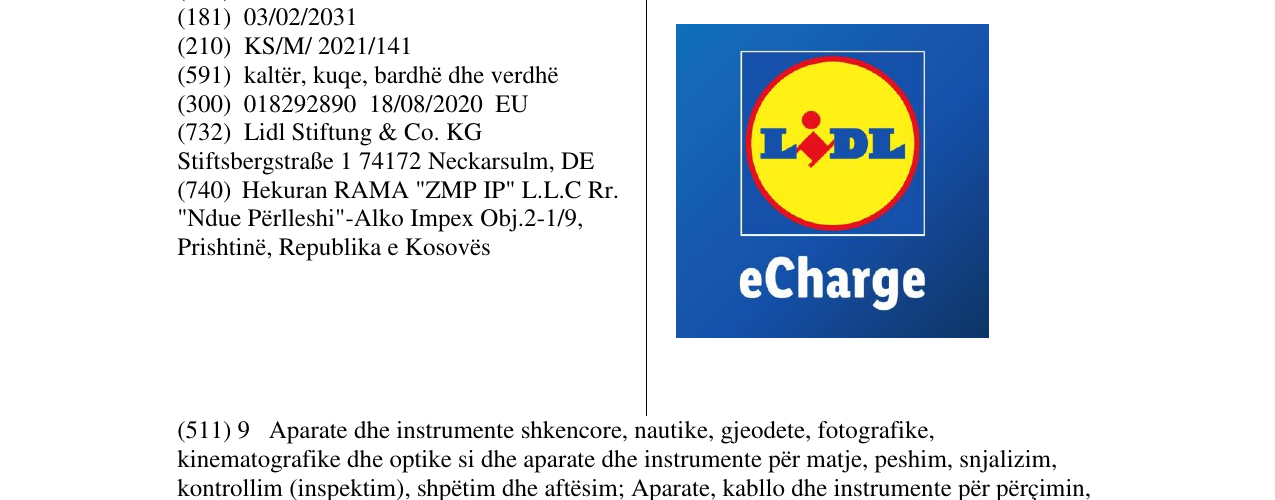 Zëri i markës lidl në buletin