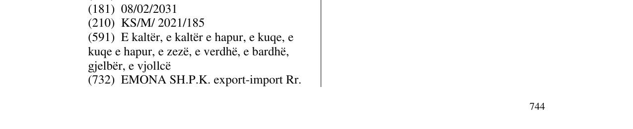 Zëri i markës emona brand caj fruta mali në buletin