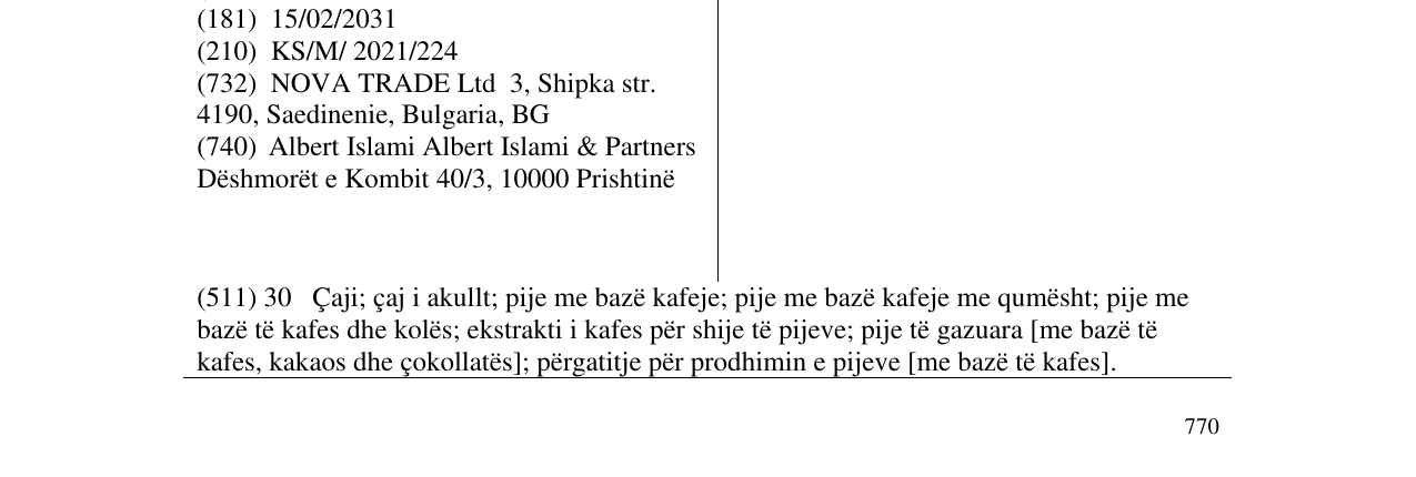 Zëri i markës SPRINGO në buletin