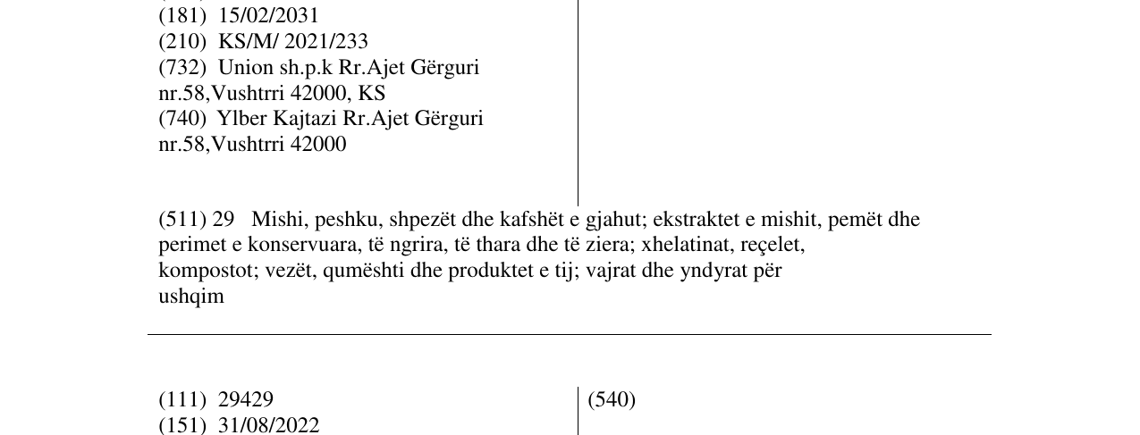 Zëri i markës APOLLO në buletin