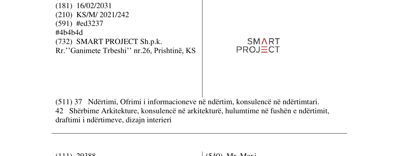 Zëri i markës SMART PROJECT në buletin