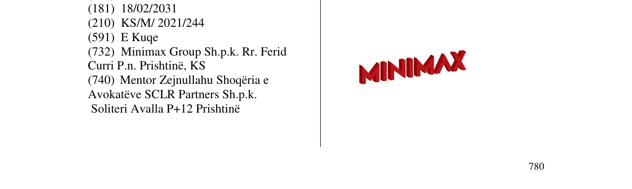Zëri i markës MINIMAX në buletin