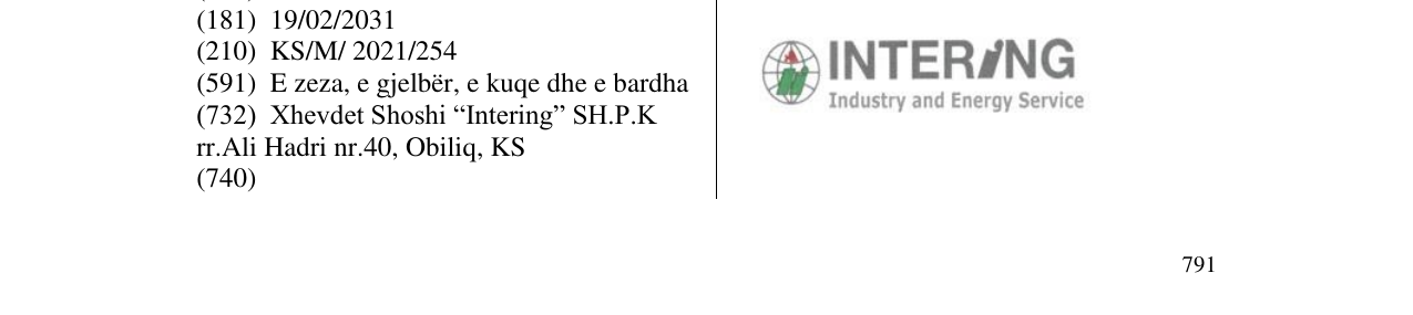 Zëri i markës INTERING në buletin