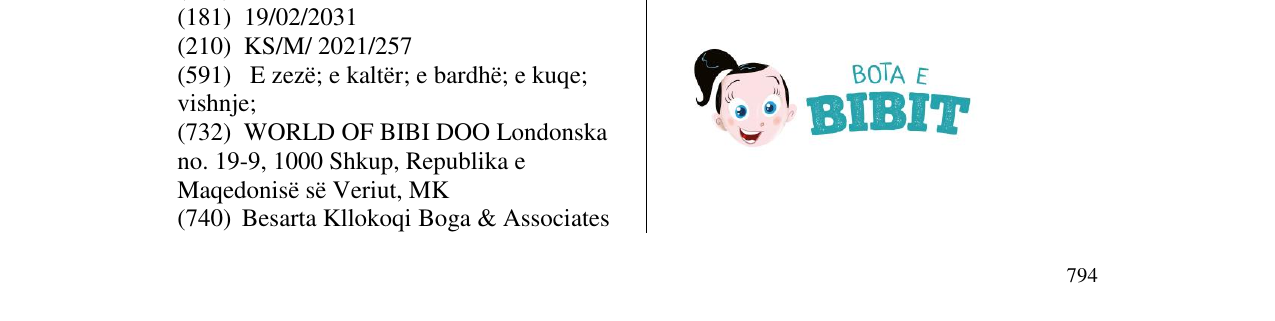 Zëri i markës bota e BIBIT në buletin