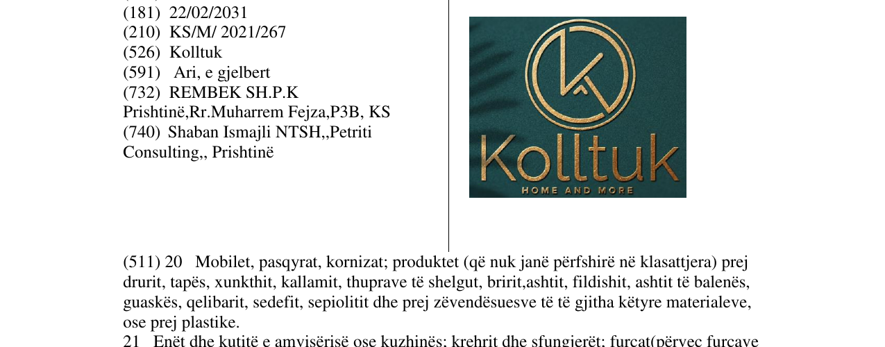 Zëri i markës Kolltuk në buletin
