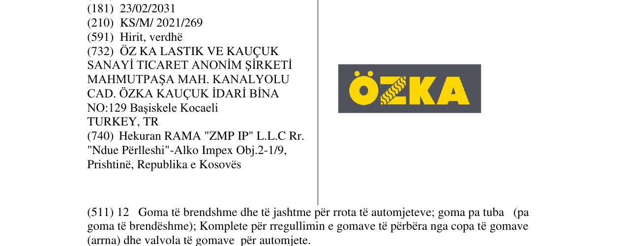 Zëri i markës OZKA në buletin