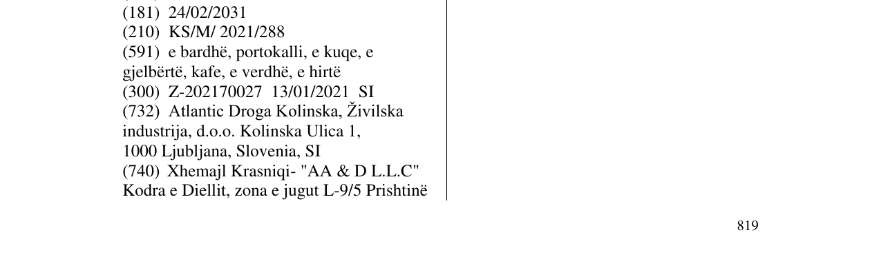 Zëri i markës ARGETA në buletin