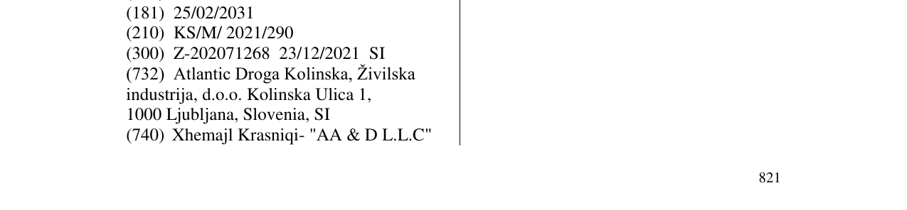 Zëri i markës Markë figurative në buletin