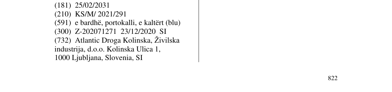 Zëri i markës argeta në buletin
