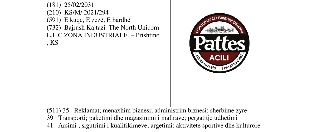 Zëri i markës pattes në buletin