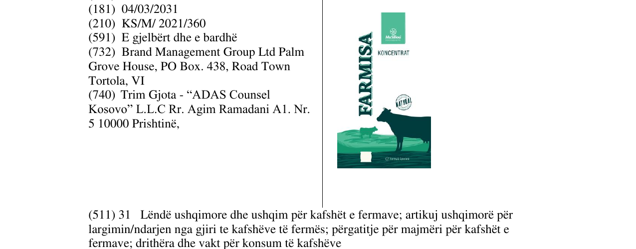 Zëri i markës farmisa në buletin