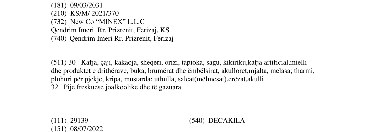 Zëri i markës BUNNY në buletin
