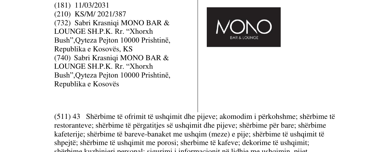 Zëri i markës MONO në buletin