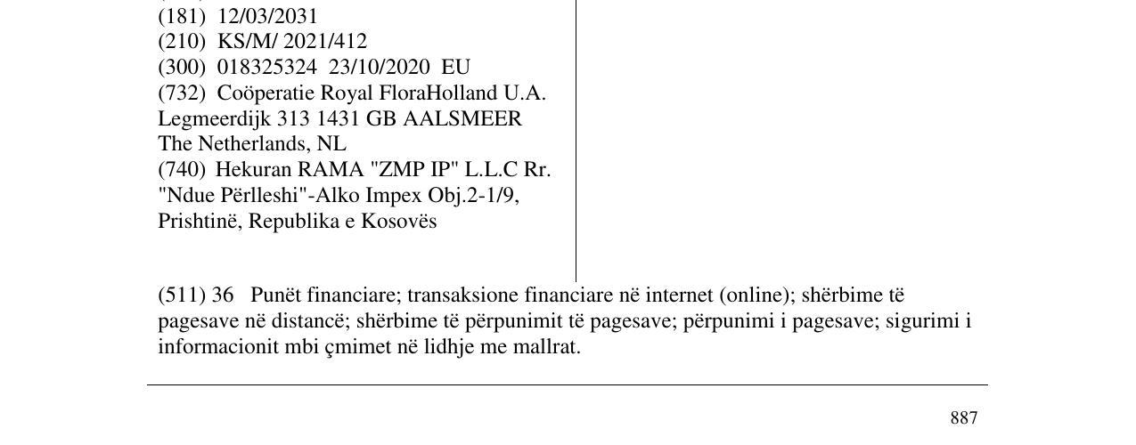 Zëri i markës FLORIPAY në buletin