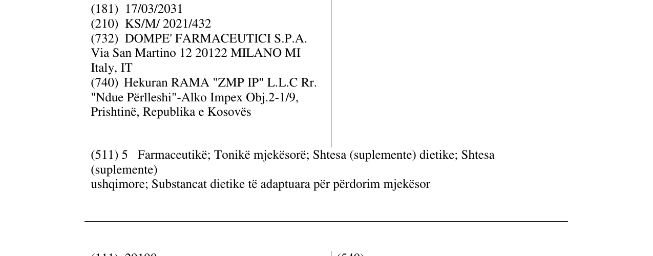 Zëri i markës CARDIORITMON në buletin