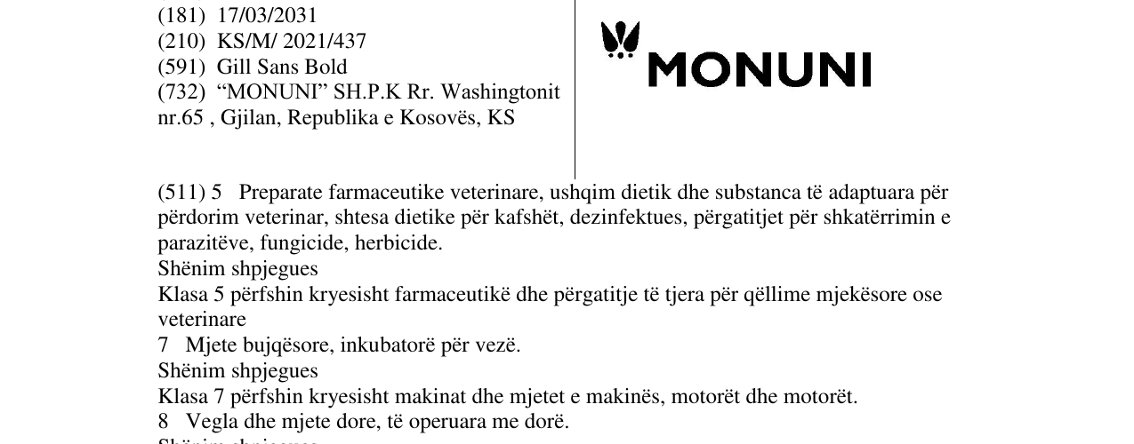 Zëri i markës monuni në buletin