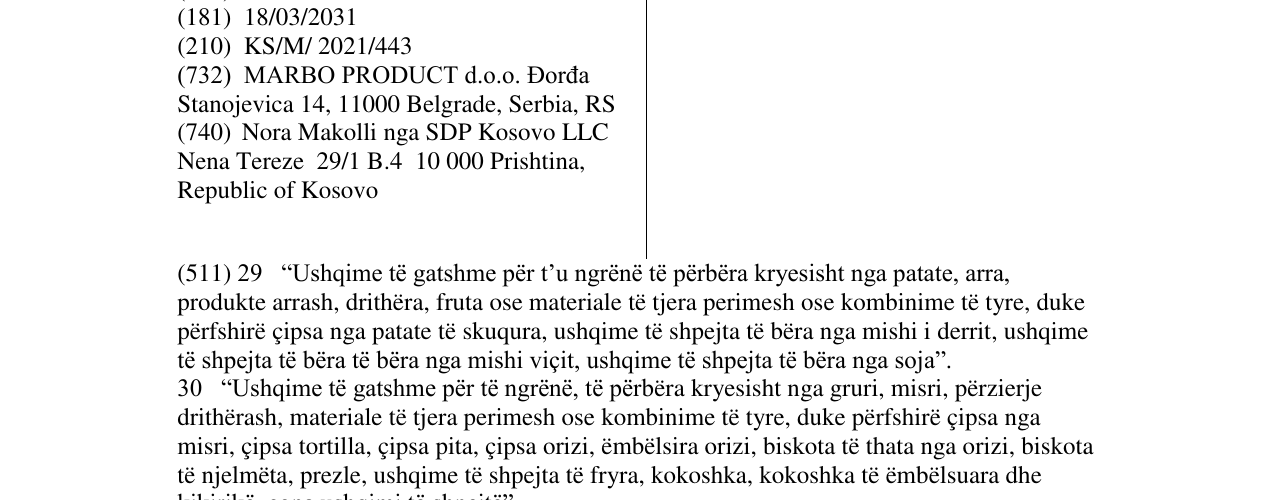 Zëri i markës CLIPSY në buletin