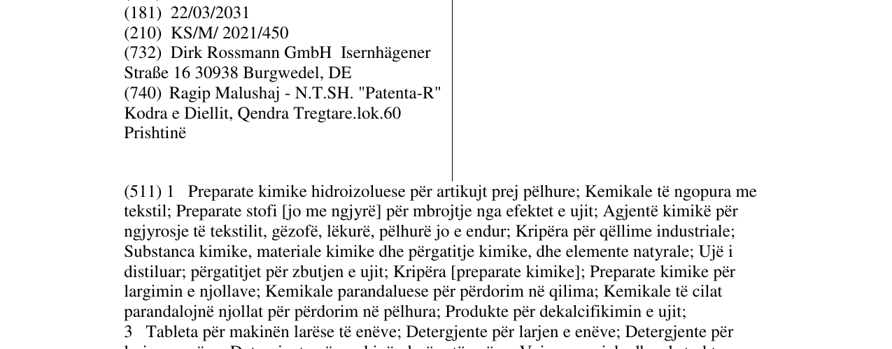 Zëri i markës Eco Freude në buletin